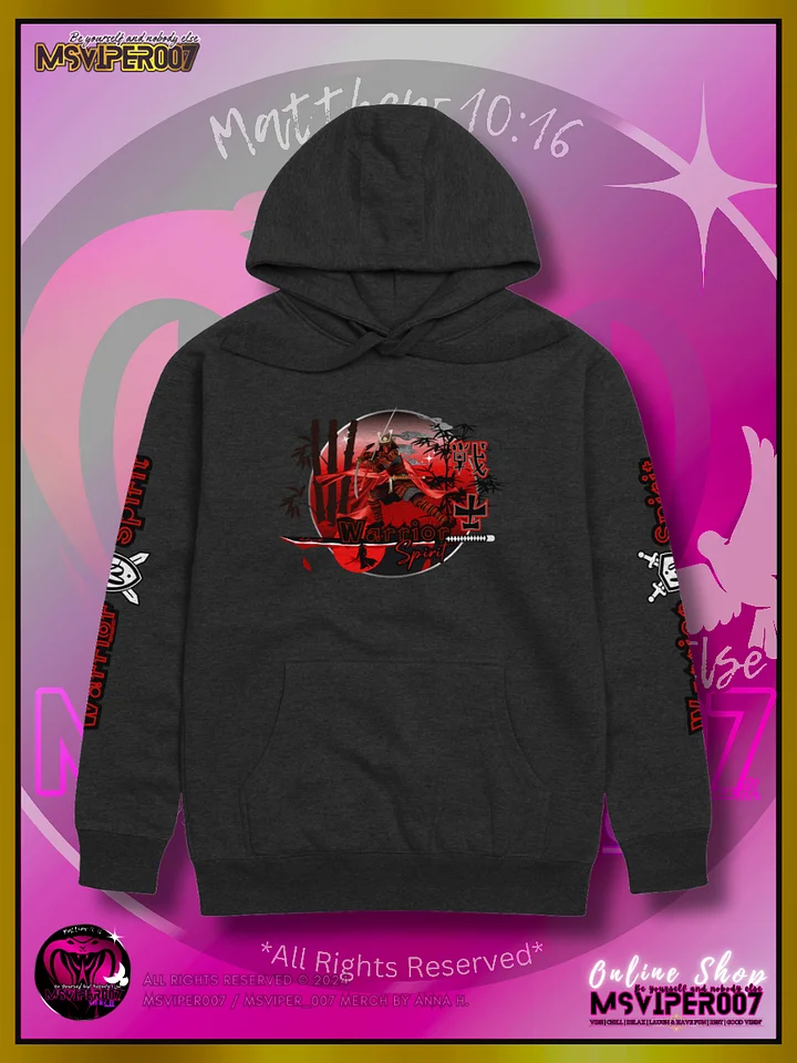 Hoodie - MsViper007's "Warrior Spirit" (crimson/V1) - Cozy Hoodie By Anna H. product image (1)