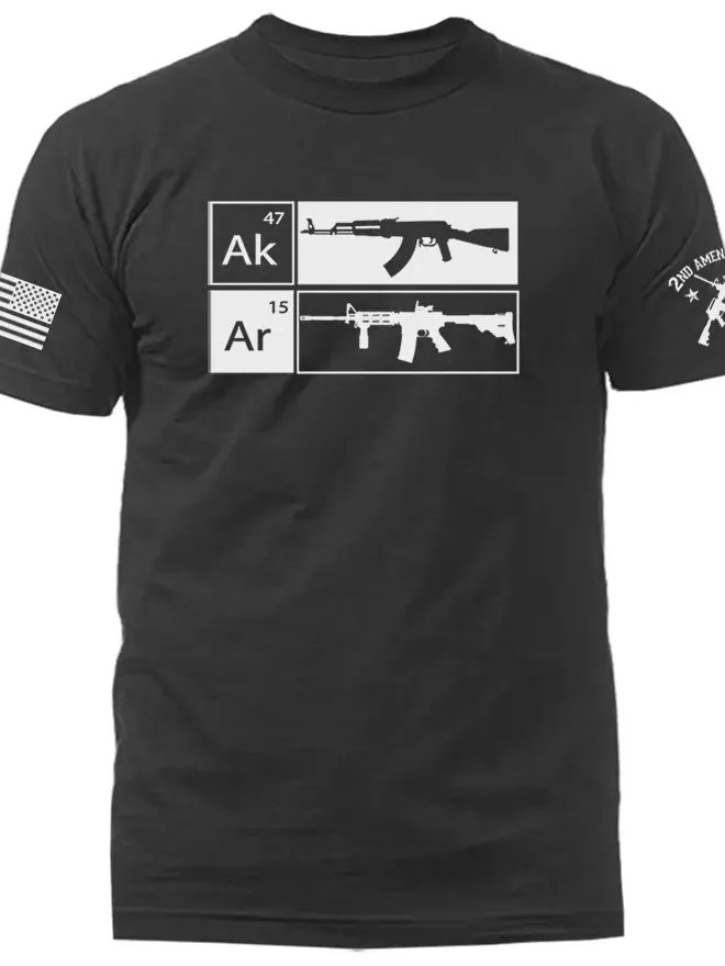 AR-15 Ak-47 Gun 2nd Amendment Constitution Patriot Patriotic T-shirt product image (1)