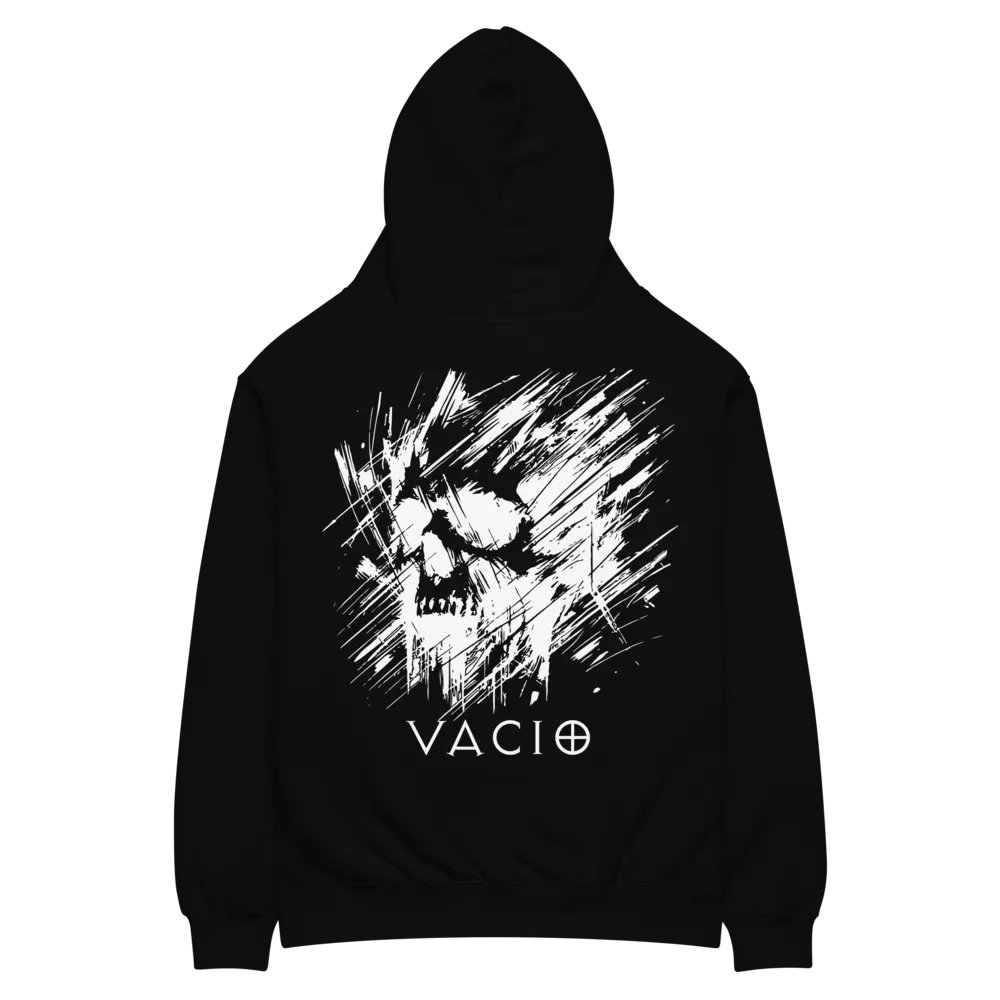 VACIO Abstract Scratch Skull Premium Relaxed Fit Hoodie product image (8)