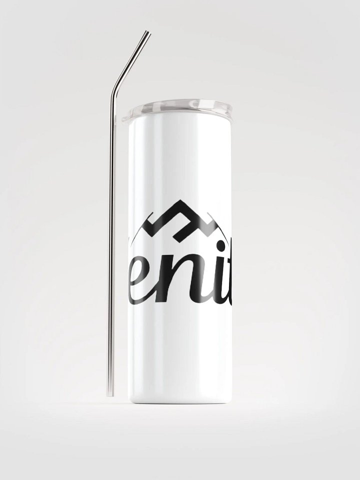 Zenith 20oz Vacuum-Insulated Stainless Steel Tumbler with Straw - White Mountain Design product image (2)