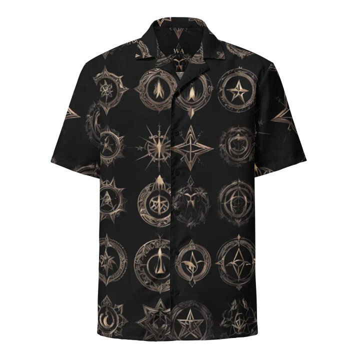 Black & Gold Symbology Hawaiian Shirt product image (2)