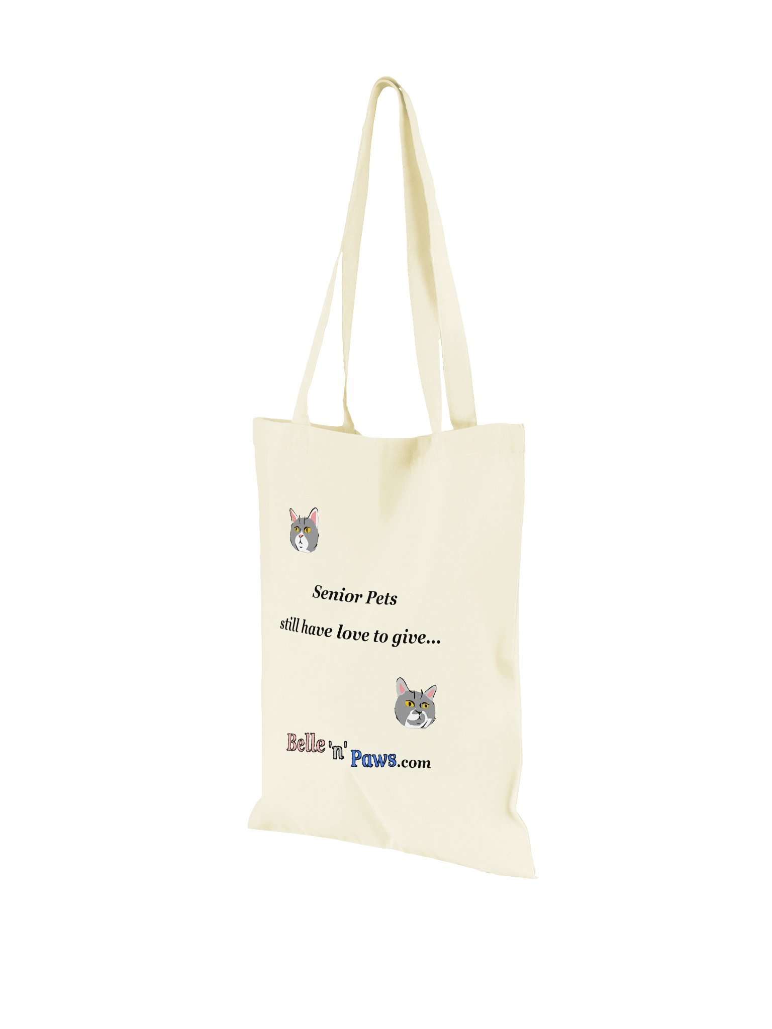 Belle 'n' Paws Natural Cotton Tote Bag product image (2)