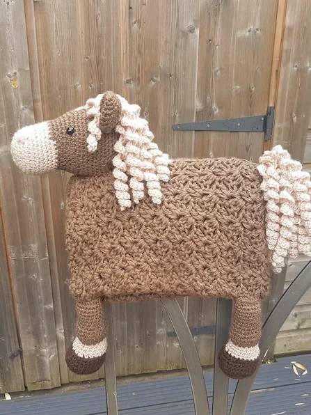 Farm Horse Baby Blanket Crochet Pattern - 3in1 Pony Toy PDF Pattern - Crafting Happiness product image (2)
