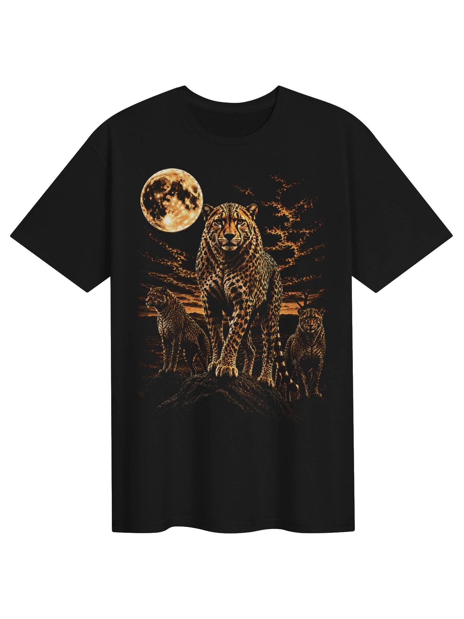 Cheetah Howling Moon Tshirt | Legendary Wildlife Shirt product image (1)