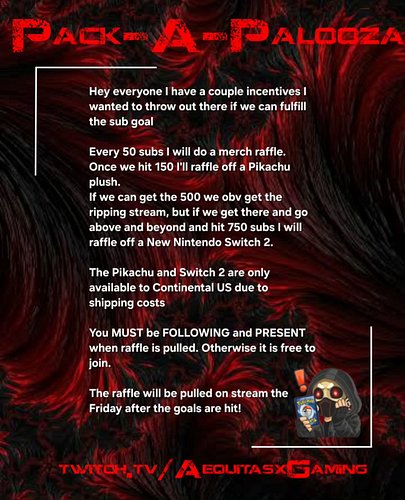 Here's to some fun giveaways and hopefully a nice ripping stream! We have until the end of the month to hit the goal! Let's g...