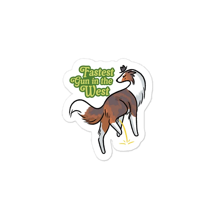 Fastest Gun in the West - Irish Marked Brindle - Kiss-Cut Vinyl Sticker product image (1)