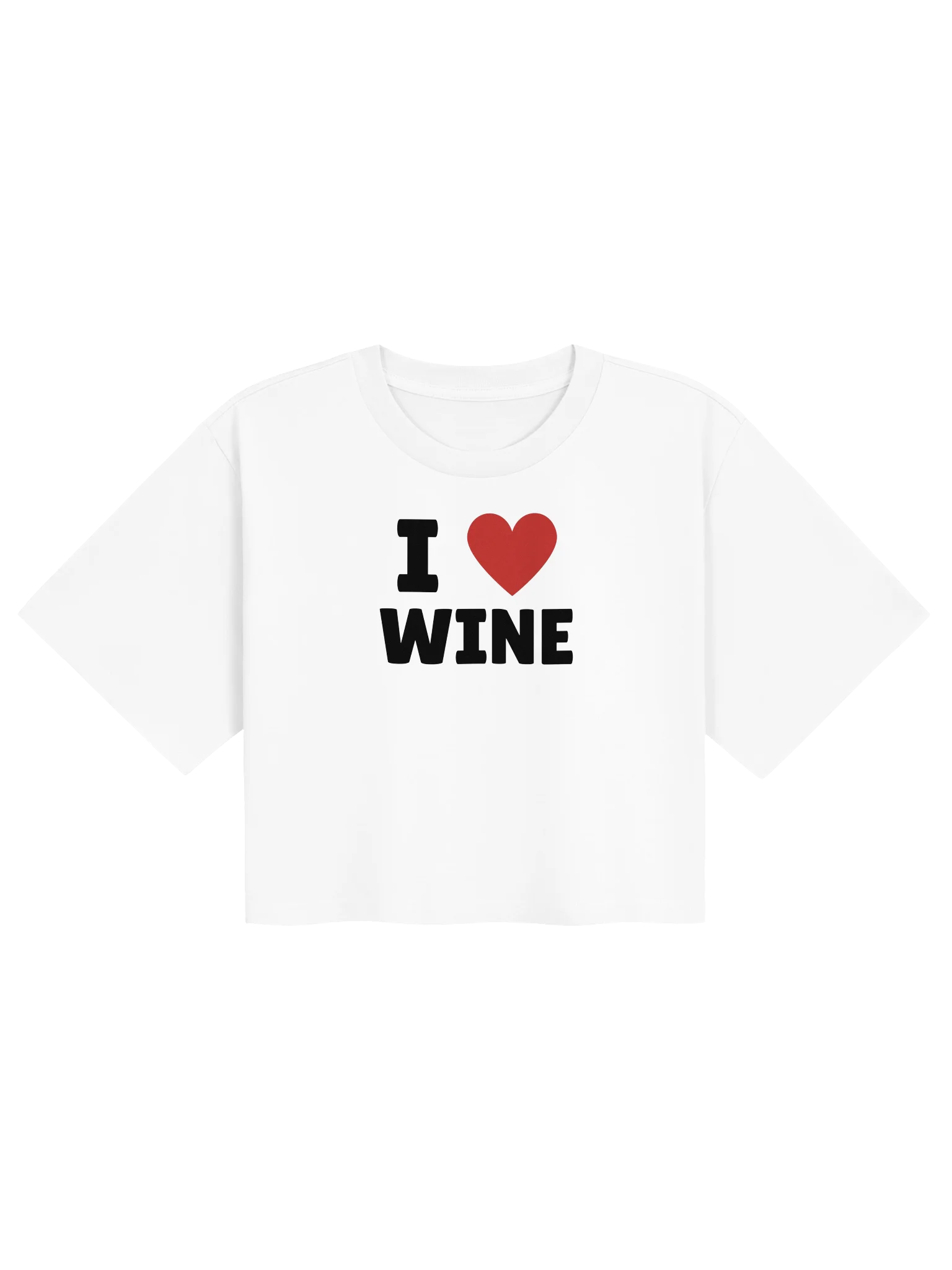 "I LOVE WINE" Ladies Crop Top product image (1)