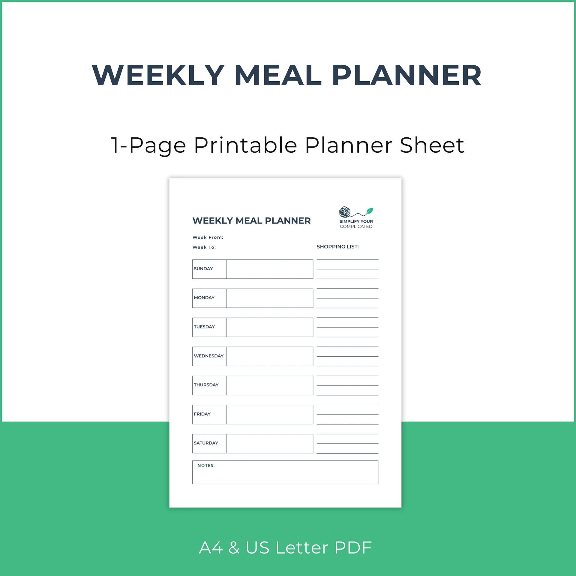 Weekly Meal Planner product image (1)