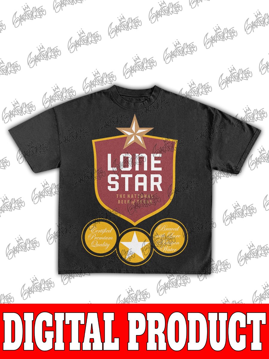 Lone Star Beer Texas National Beer Classic Logo Vintage Bootleg Graphic product image (1)