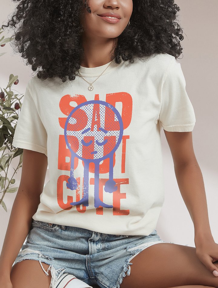 Sad but Cute (Sad but True) | Funny Pun Irony Retro-Style Hipster T-Shirt of a Sad Mascot product image (15)
