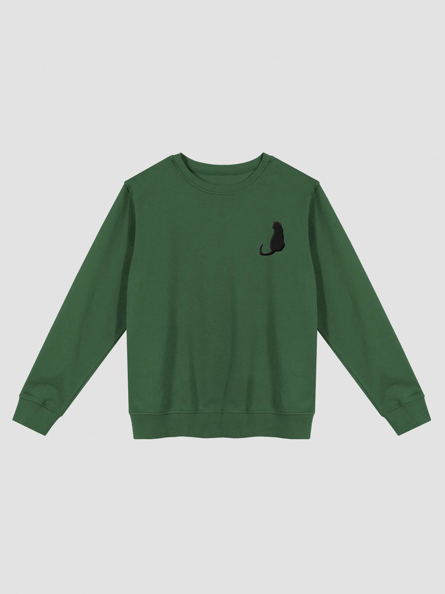 Cozy Cat Embroidered Unisex Organic Sweatshirt product image (1)