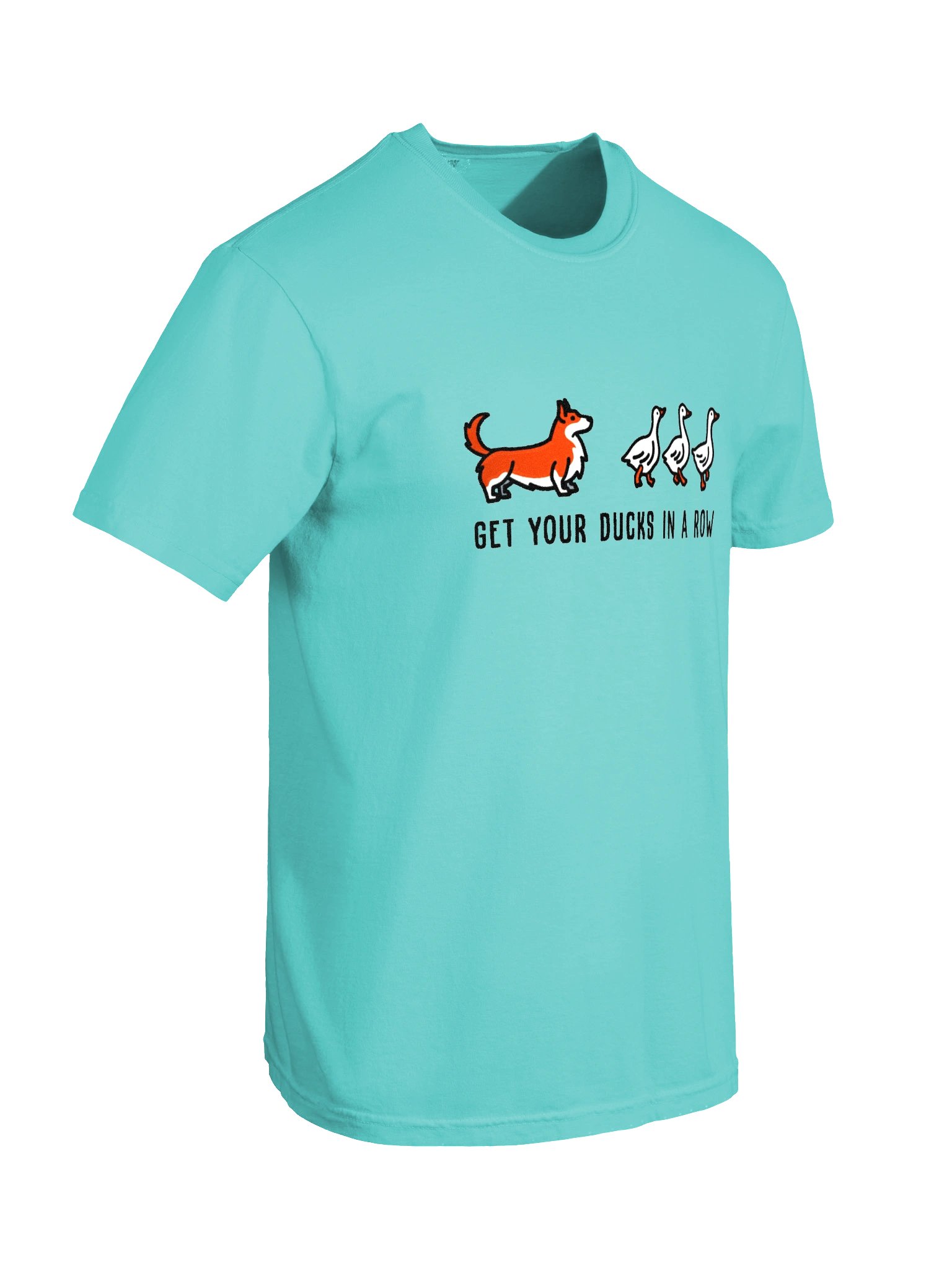 Get Your Ducks in a Row T-Shirt(Embroidered) of a Cardigan Welsh Corgi(Orange) product image (11)