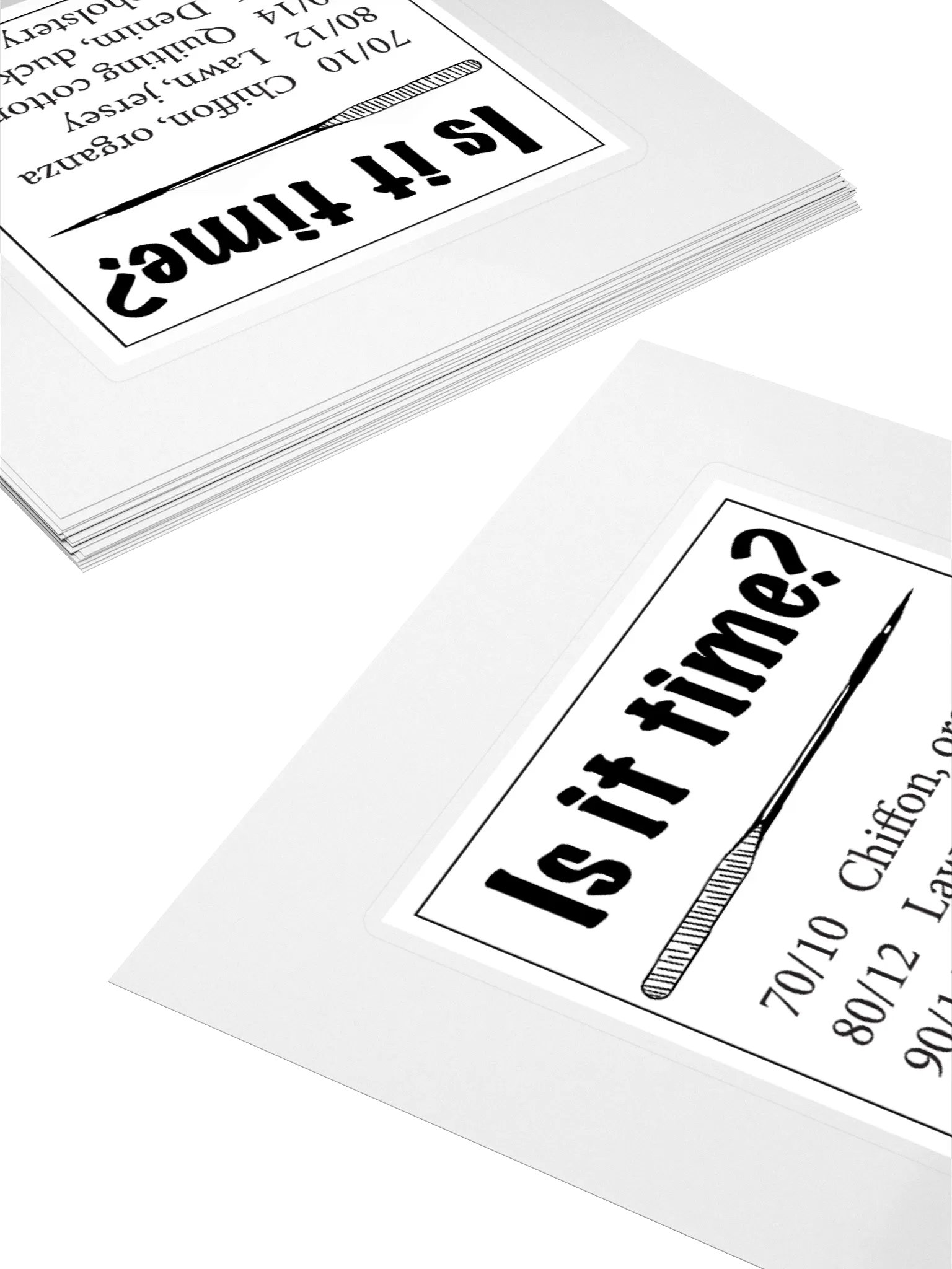 Sewing Machine Needle Size Chart Sticker product image (4)