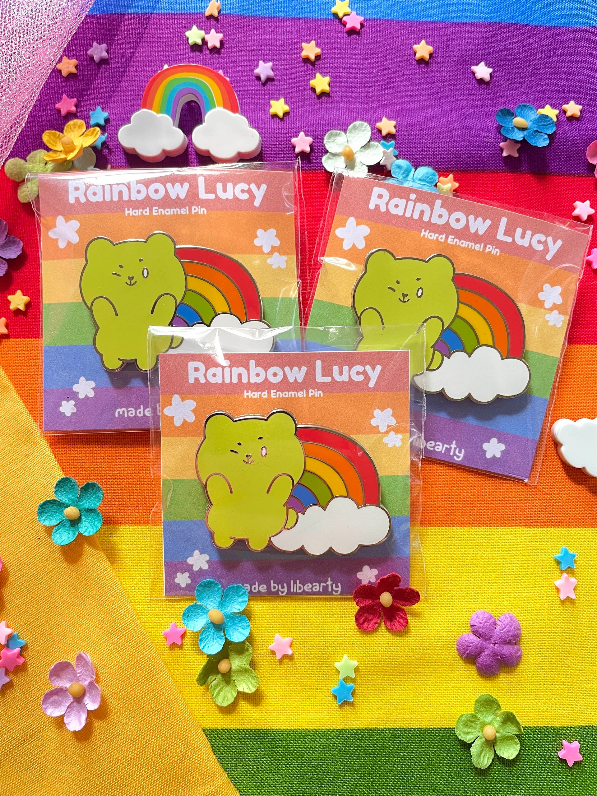 Lucy Rainbow Pride Enamel Pin product image (1)