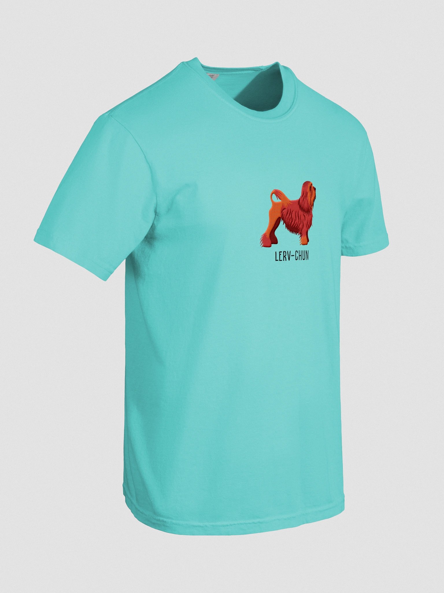 Lerv-Chun T-Shirt(Embroidered) of a Lowchen(Red) product image (11)