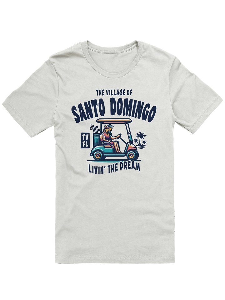 The Village of Santo Domingo TV FL Golf Cart Design T-Shirt product image (6)