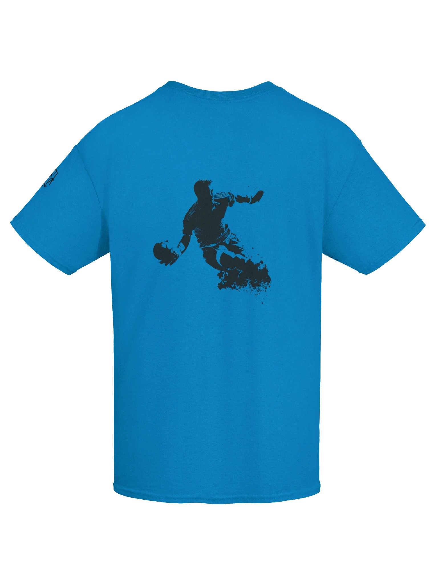 Football Player Silhouette Blue T-Shirt – Premium Unisex Soccer Graphic Tee product image (7)