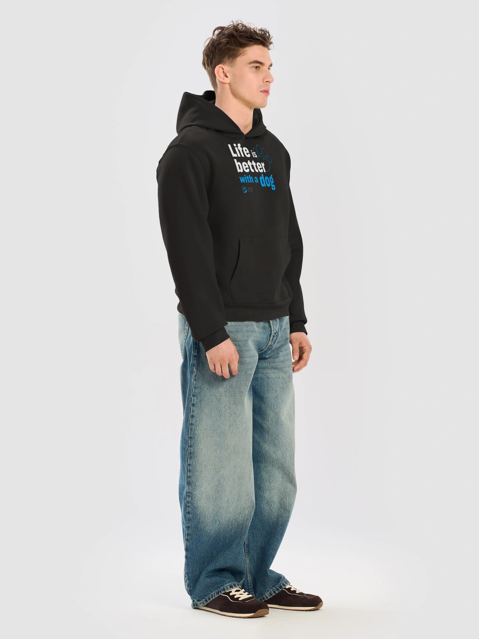 Life is better with a dog - Typographic - Hoodie product image (11)