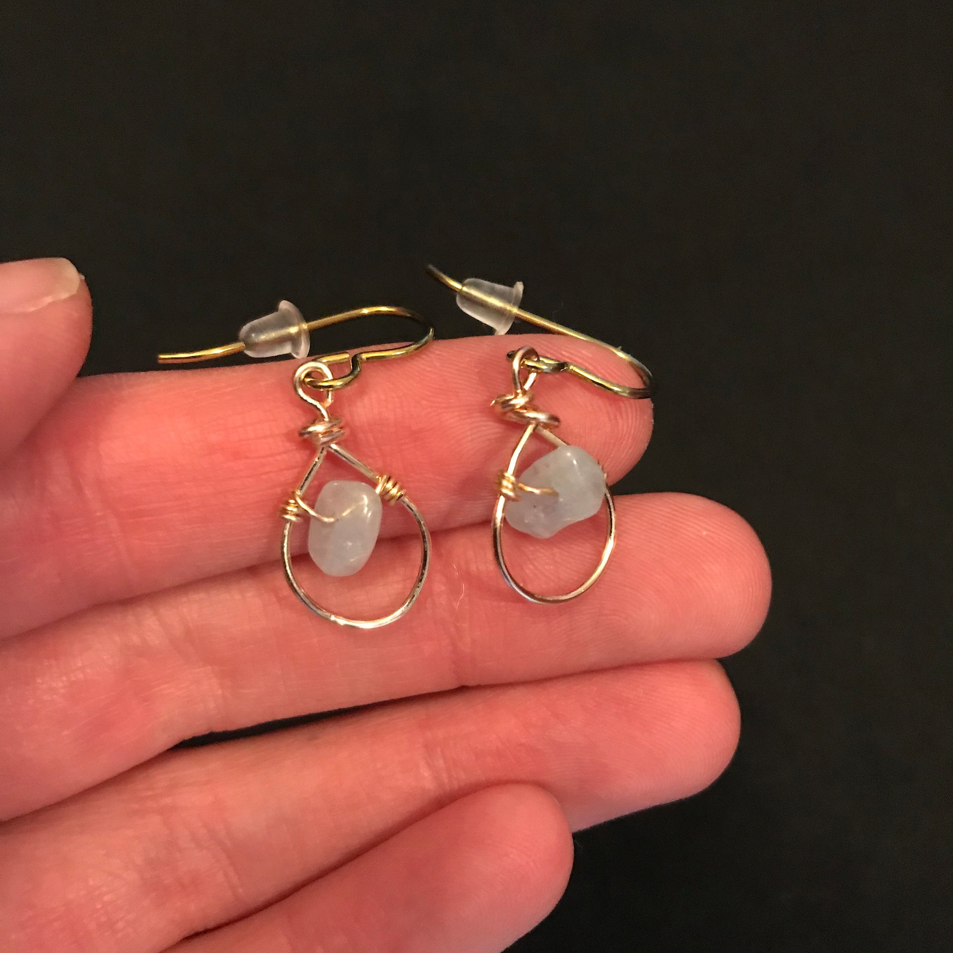 Small Aquamarine Drop Earrings product image (1)