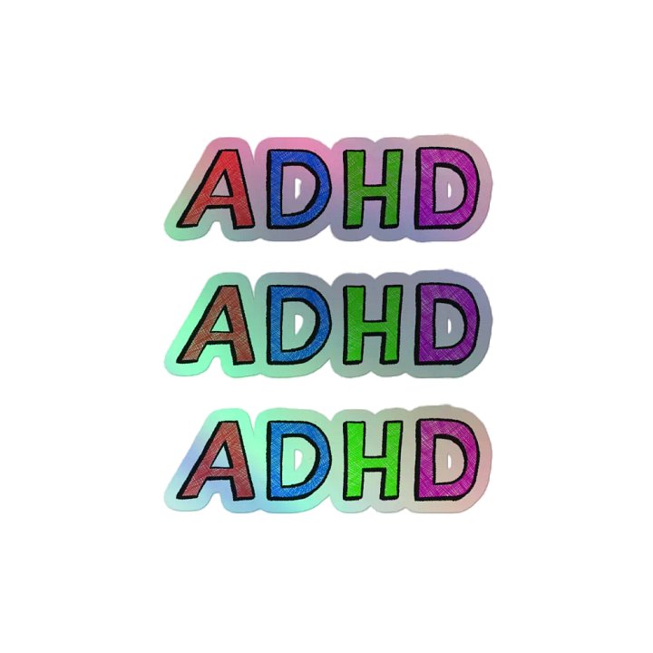 Holographic ADHD Sticker Pack product image (2)