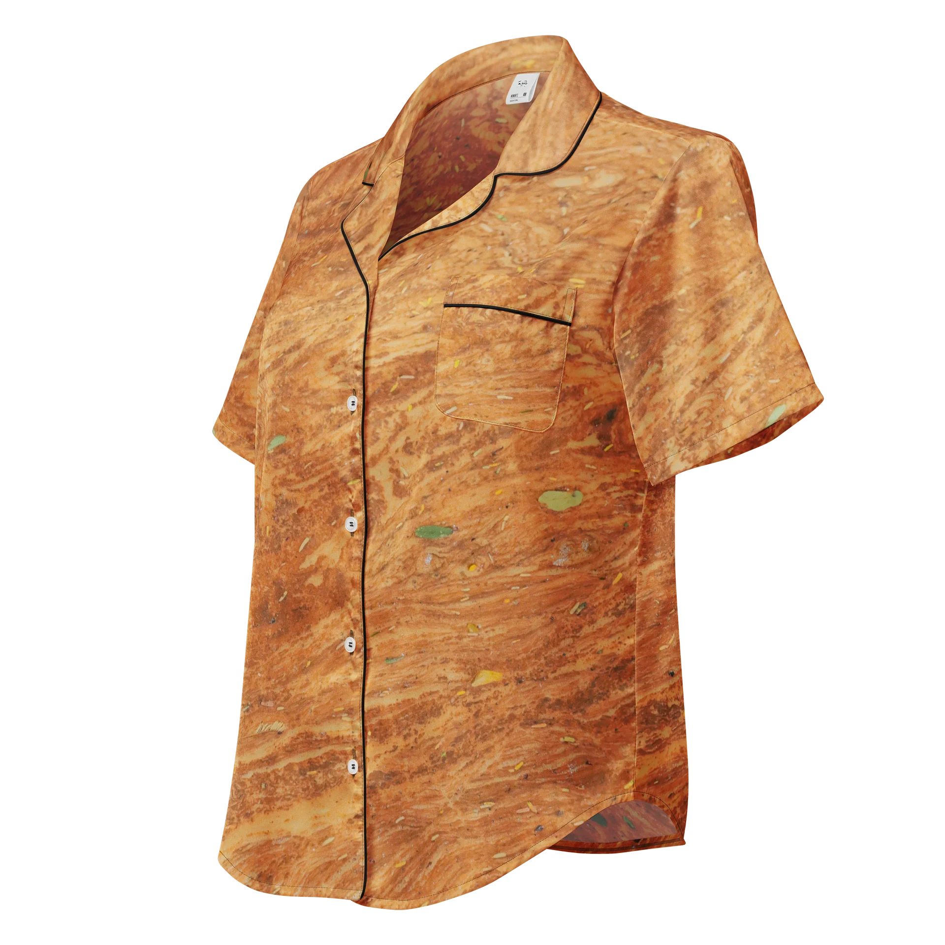 Terracotta Tea Women's All-Over Print Spiced Clay Short Sleeve Pajama Top product image (1)
