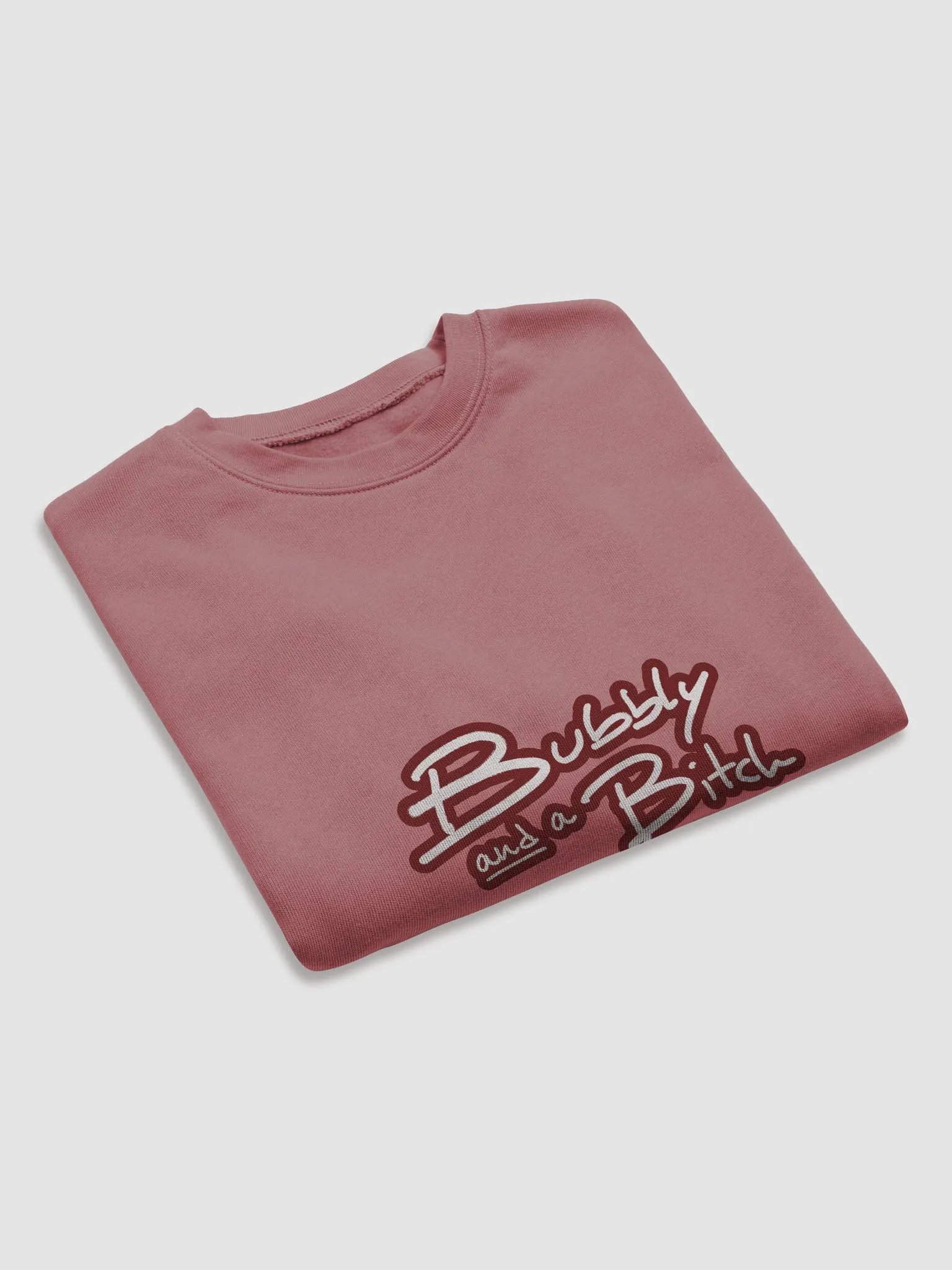 Bubbly and a B*tch (lined design, #6D1616) Women's Fleece Crop Sweatshirt product image (23)