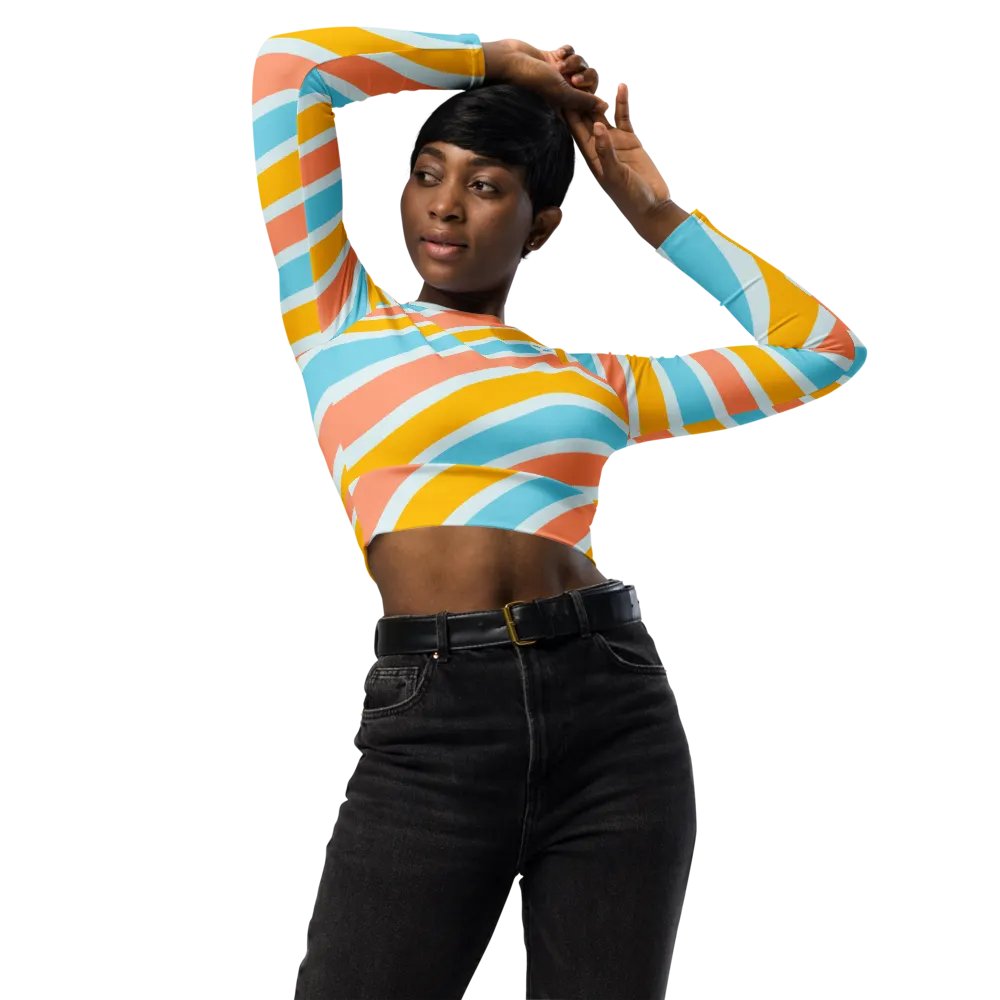 WHITE SKI MASK STRIPED CROP product image (4)