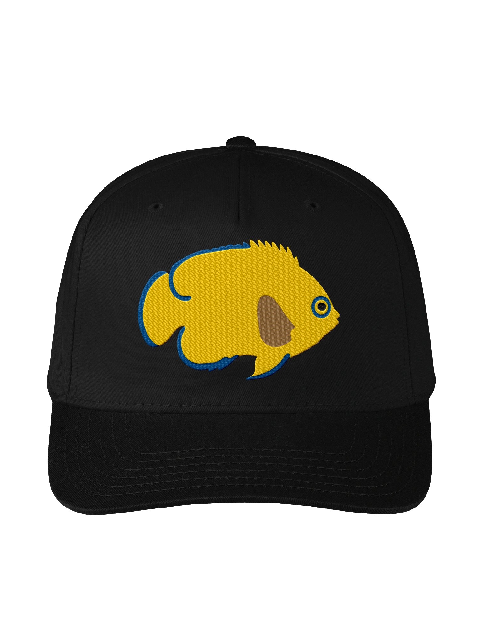 Lemonpeel Angelfish Embroidered Mid-Profile Baseball Cap | Saltwater Reef Fish Hat product image (4)