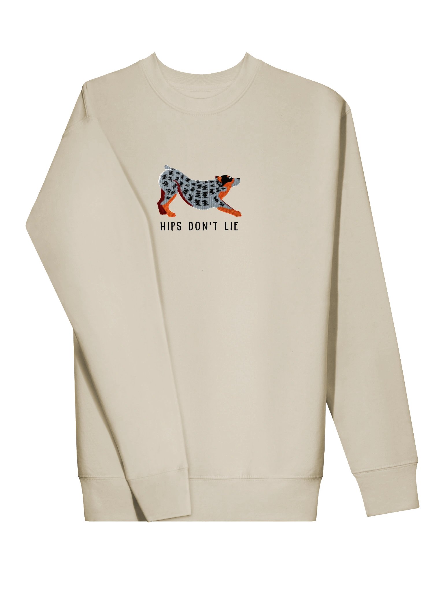 Hips Don't Lie Sweatshirt (Embroidered) of an Australian Cattle Dog(Blue Heeler) product image (73)