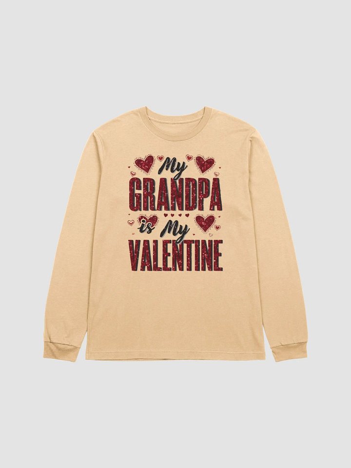 Glittery Grandpa Valentine Long Sleeve Tee product image (17)