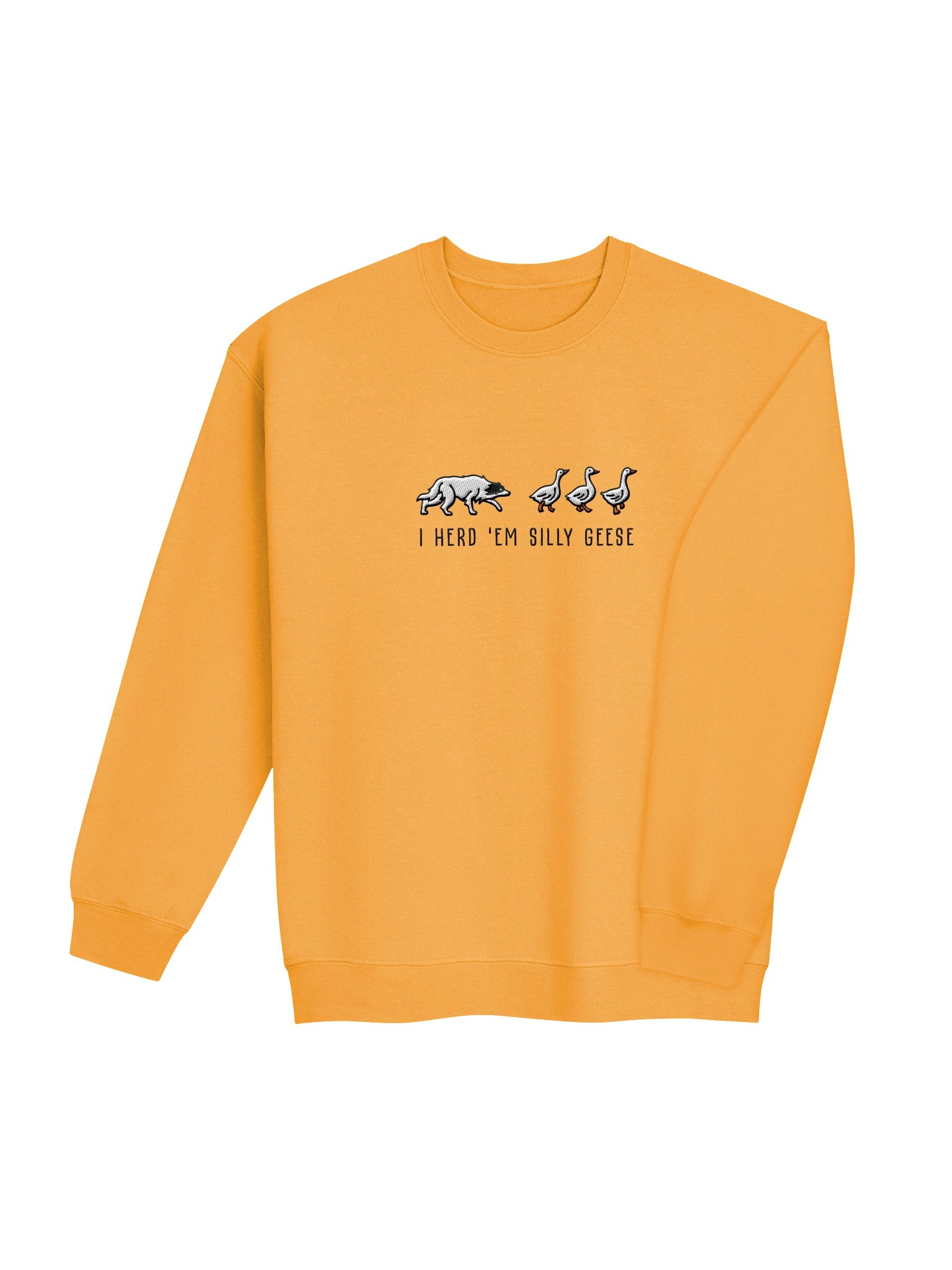 I Herd 'Em Silly Geese Sweatshirt(Embroidered) of a Border Collie(Black & White 2) product image (44)