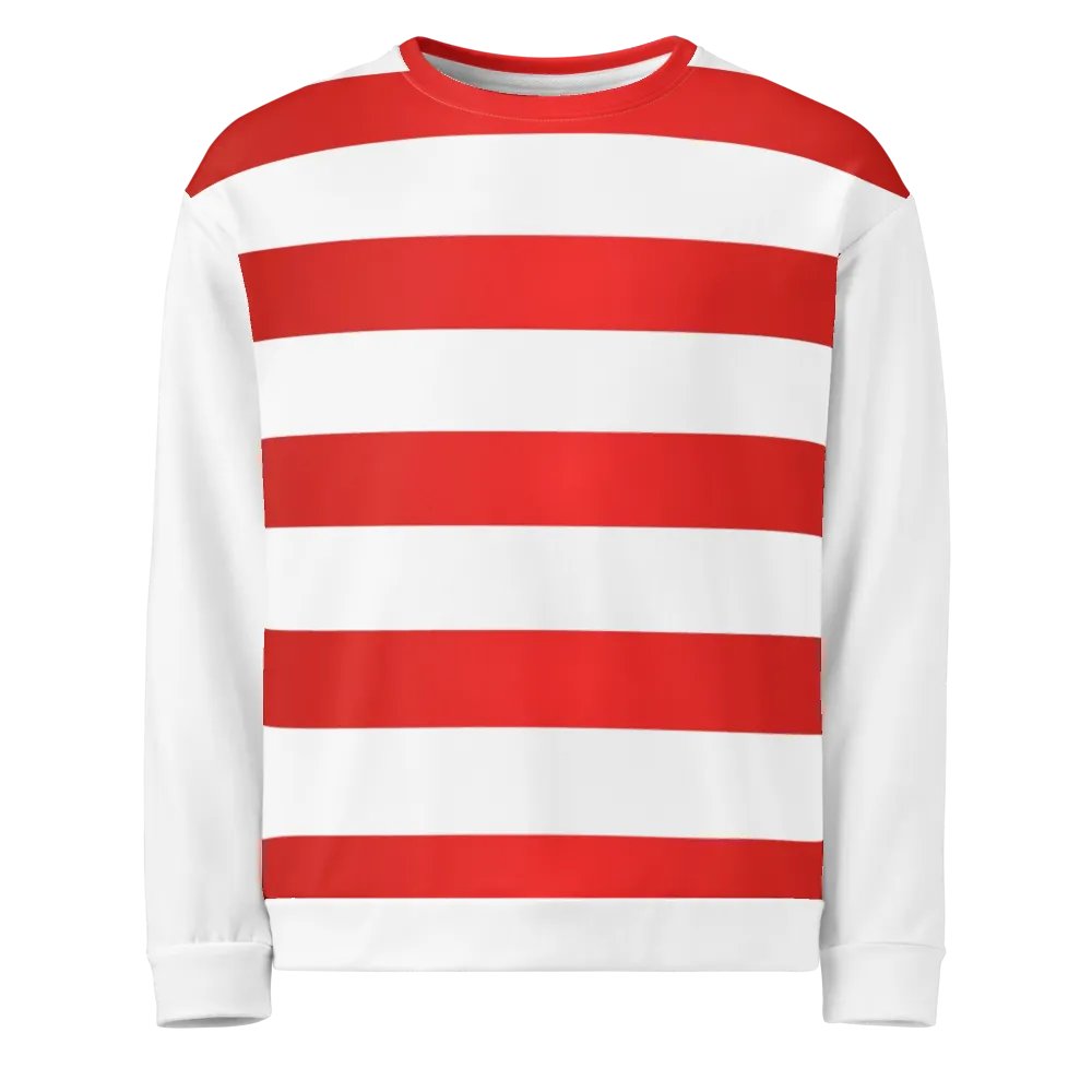 Gradient Red and White Striped Sweatshirt product image (1)