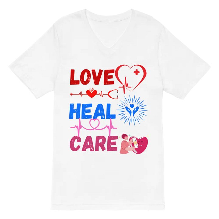 Love, Heal, Care V-Neck Tee product image (6)