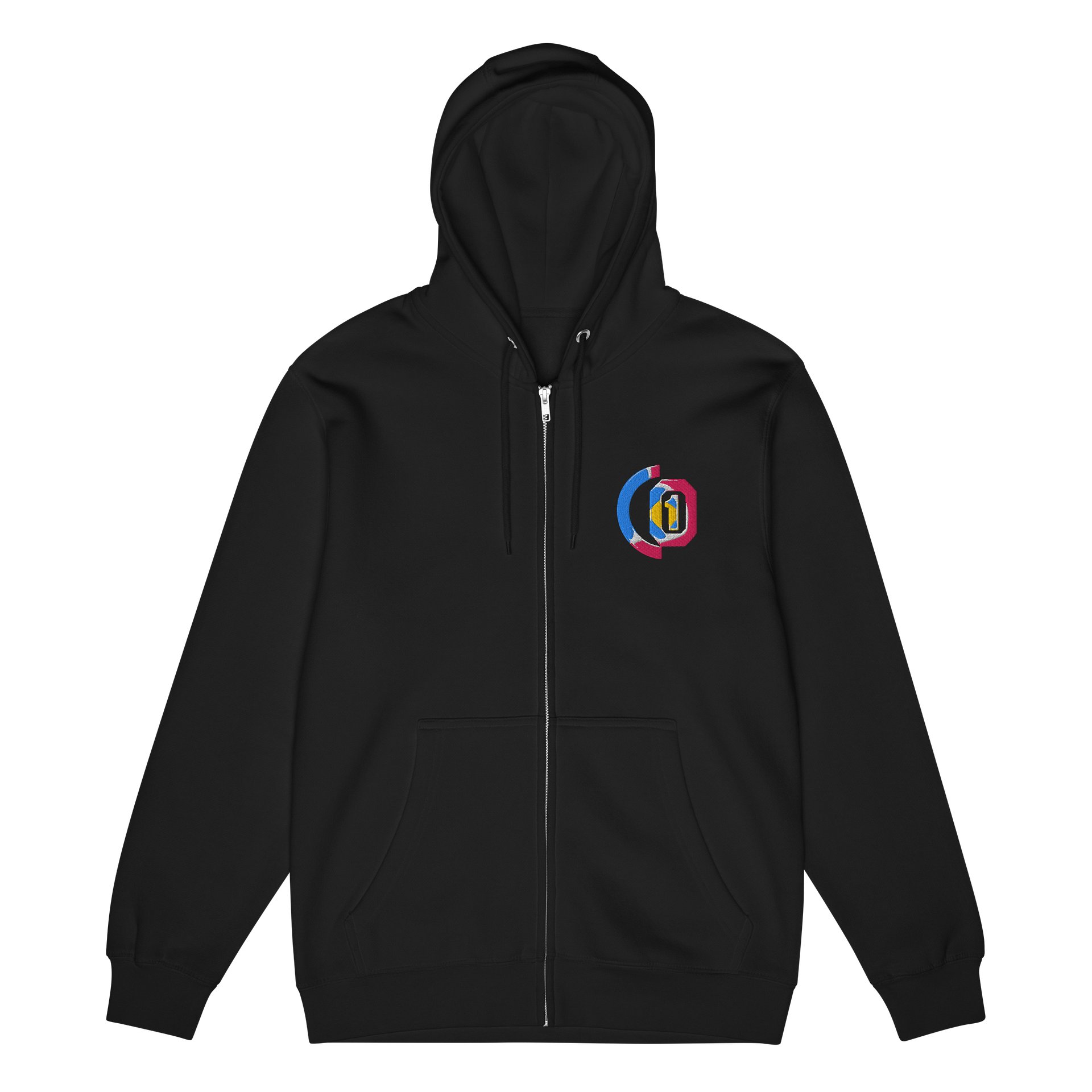 Abstract Neon Curve Zip Hoodie product image (6)