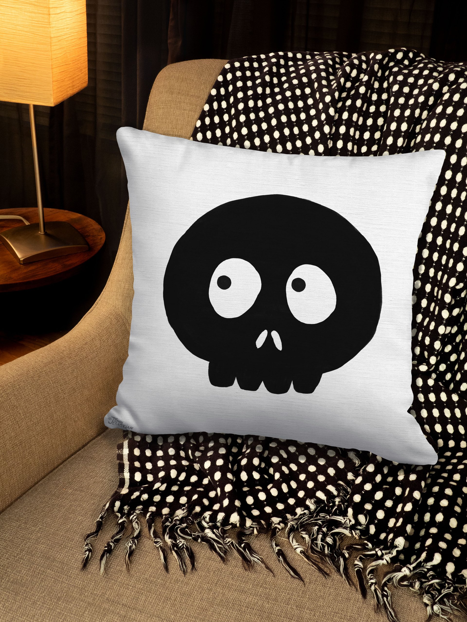 THROW PILLOW - DOUBLE-SIDED SKULL 04 product image (5)