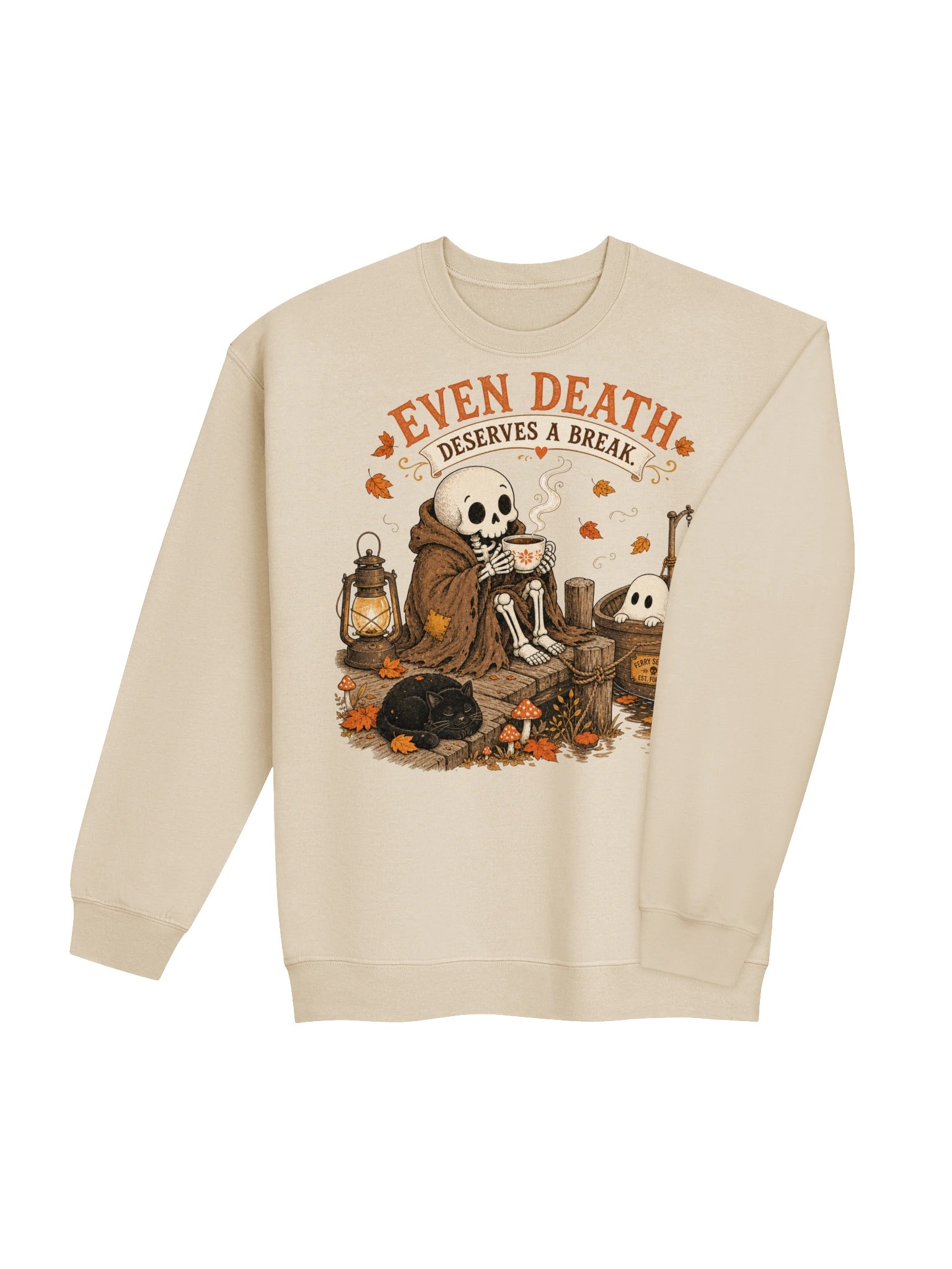 Even Death Deserves a Break Halloween Crewneck product image (68)