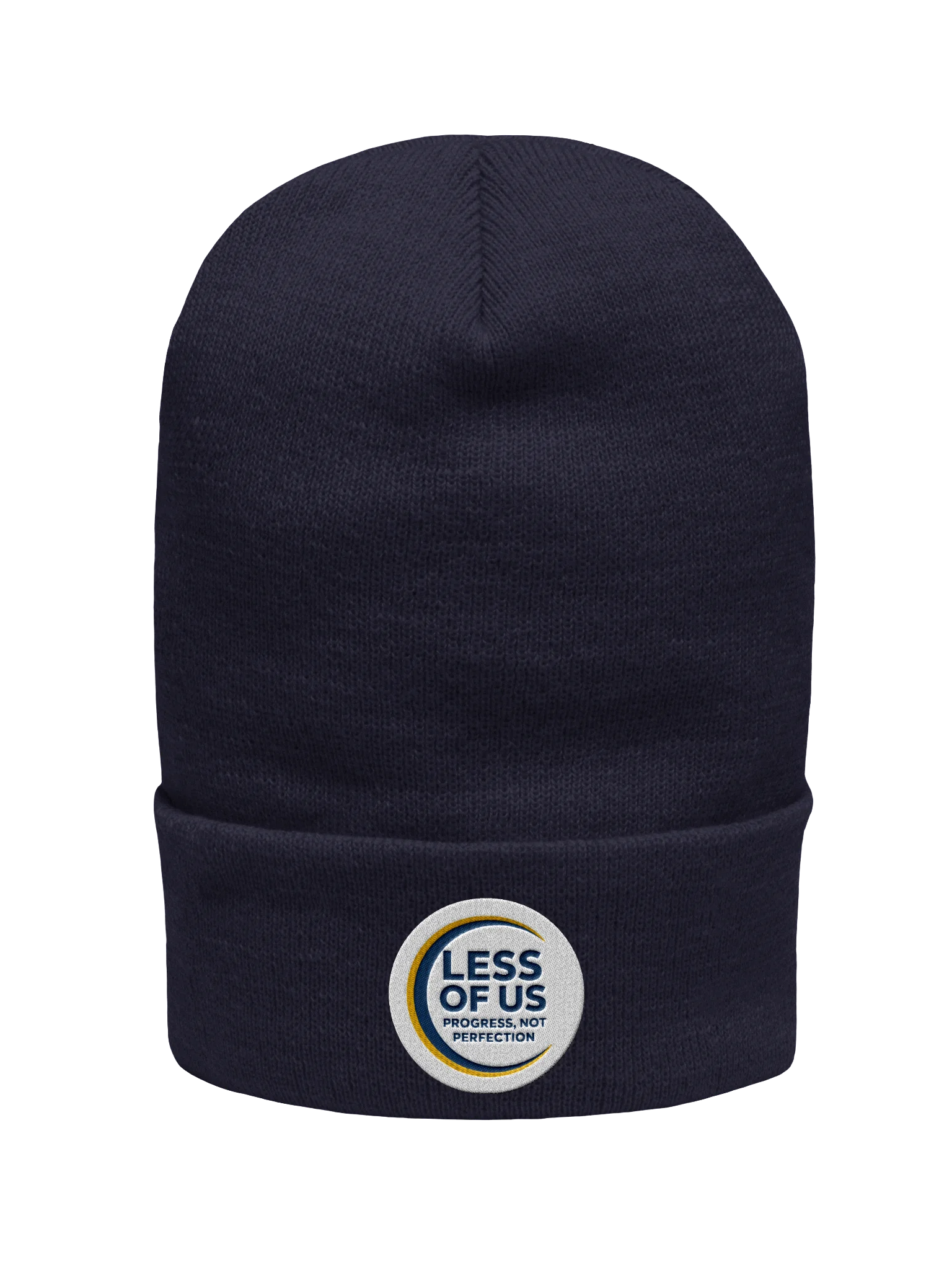 LESS OF US 'Progress, Not Perfection' Cuffed Beanie product image (1)