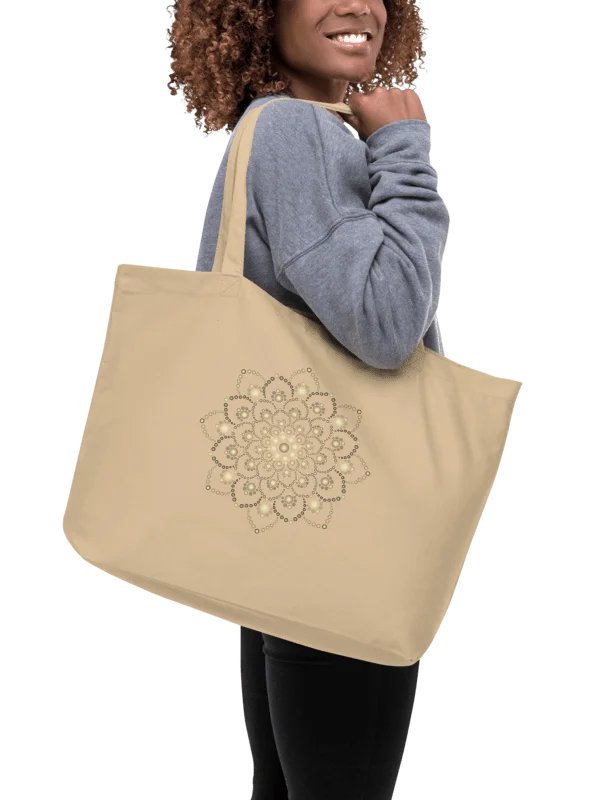 Golden-Brown Mandala Organic Cotton Tote product image (5)