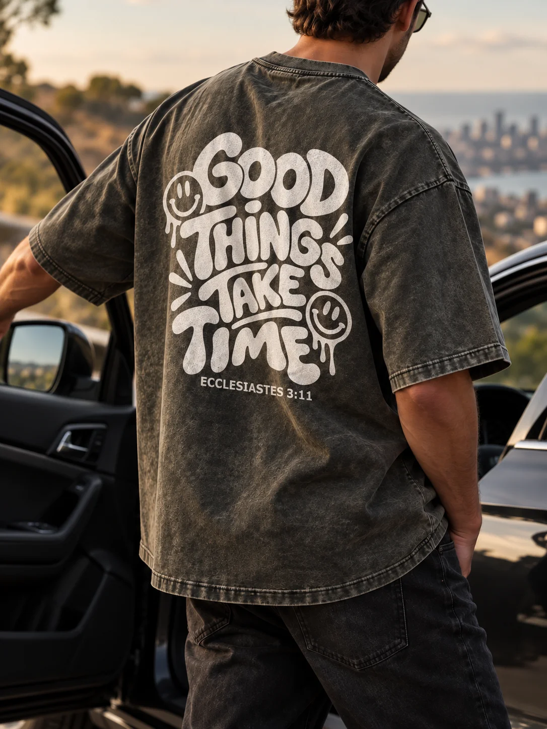 Good Things Take Time PNG | Retro Christian Shirt Design | Ecclesiastes 3:11 product image (1)