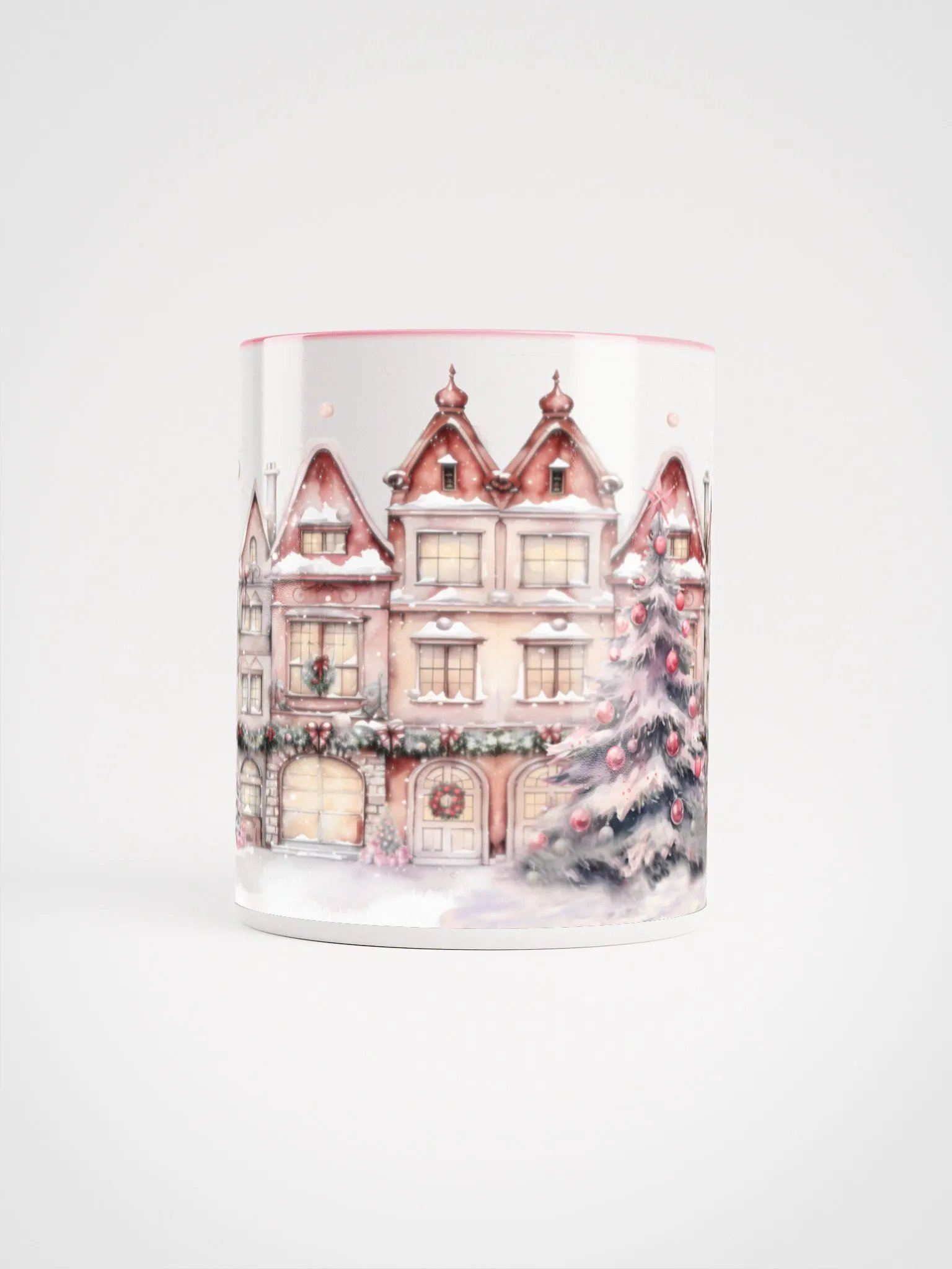 A Pink Christmas Ceramic Mug | The Night Before Christmas Ambiance | Holiday Drinkware product image (5)