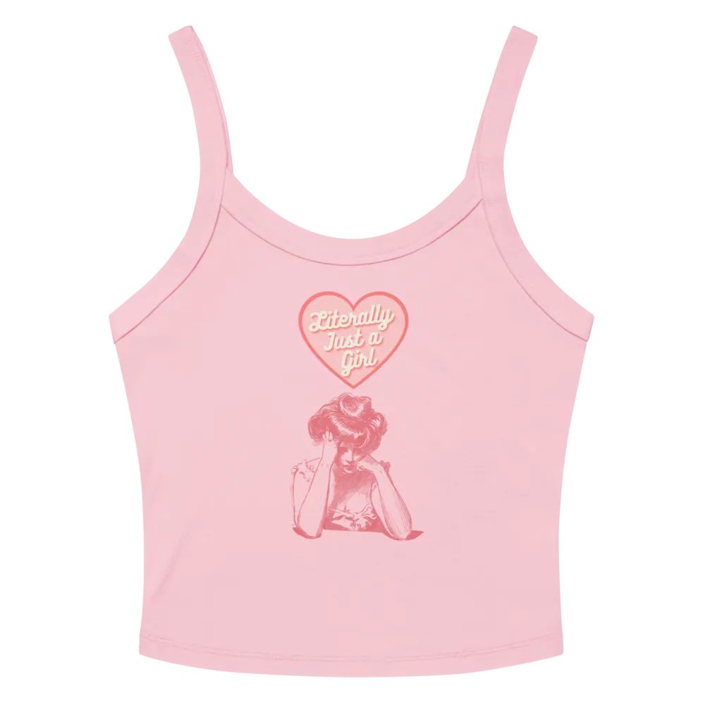 Literally Just a Girl Tank (Pink Print) product image (2)