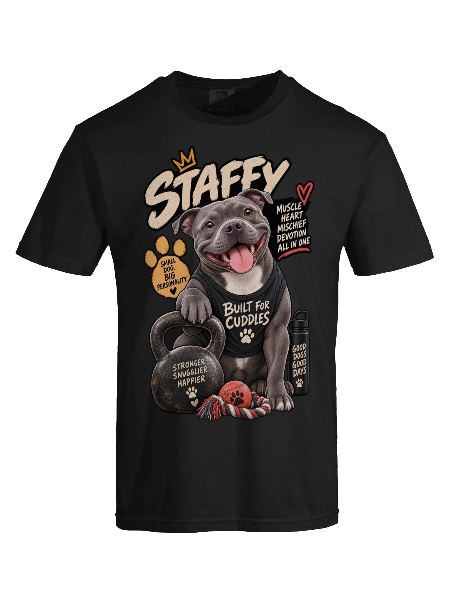 Bulldog Built for Cuddles - Sarcastic Funny Animal Lover T-Shirt | Witty Bulldog Humor Tee product image (1)