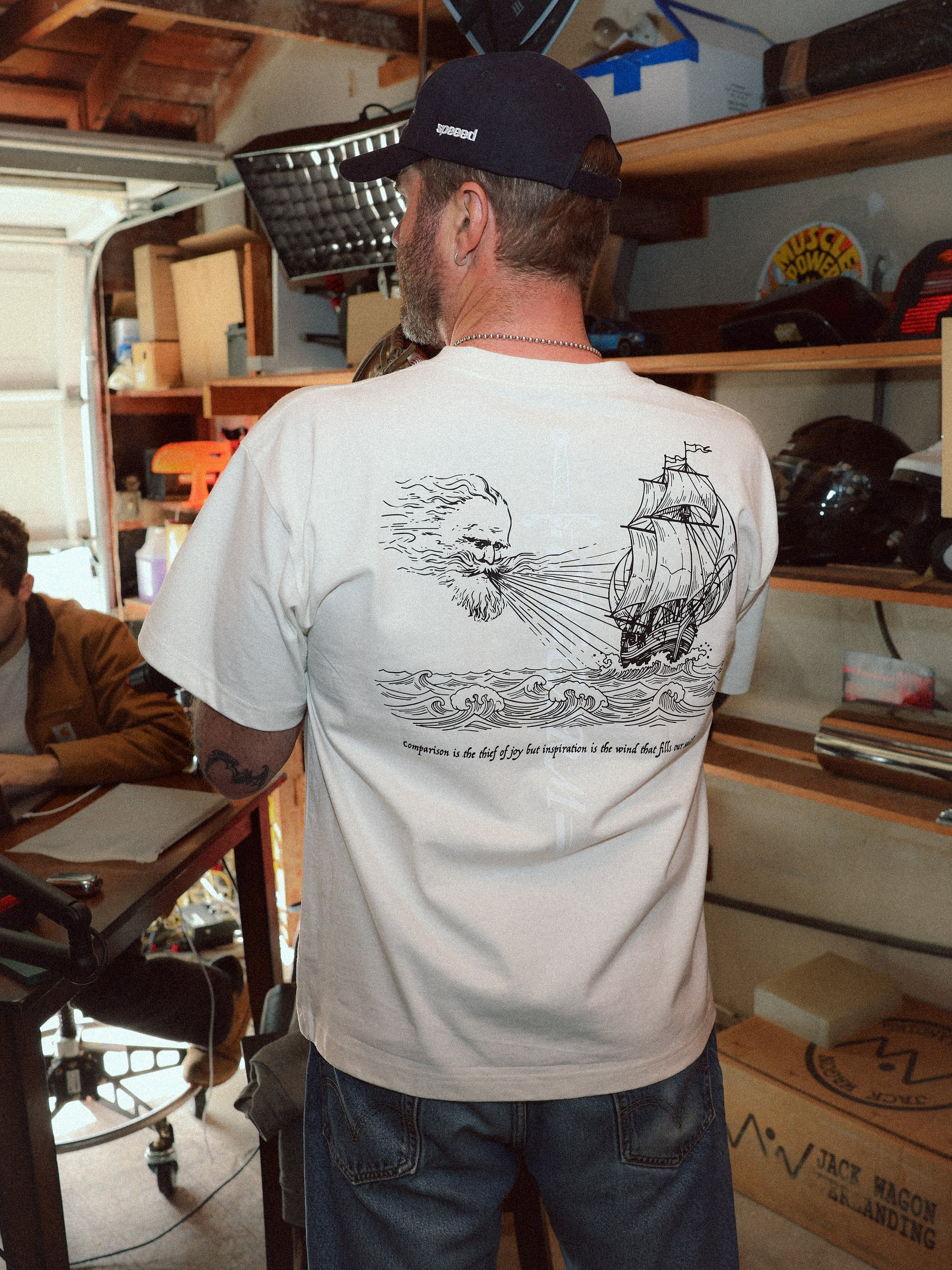 OG010 - Inspiration is the Wind Tee - Bone product image (3)