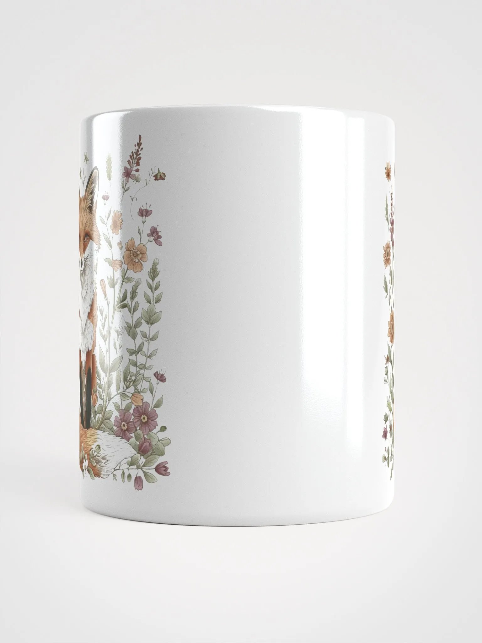 Foxy Flora White Glossy Mug product image (5)