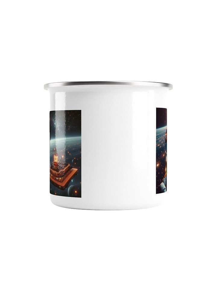Cosmic Star Cafe Sci-Fi Enamel Coffee Mug product image (2)