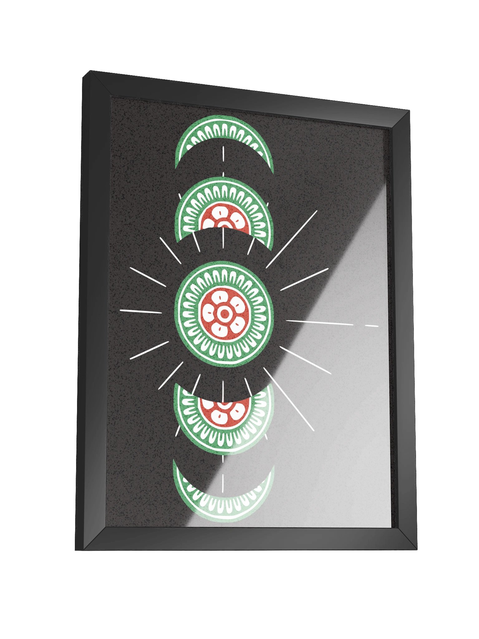 Mahjong 1 of Dots Moon Phases Board Game Room Poster - FRAMED product image (3)