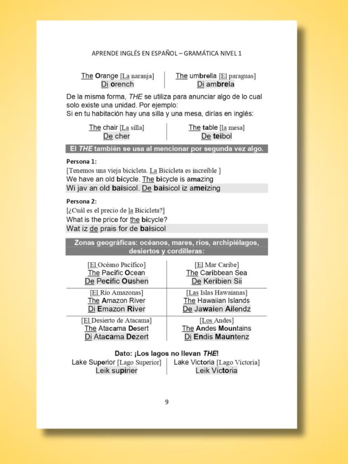 EDICIÓN 2023 Gramática nivel 1 - Aprende Inglés con Pronunciación en Español - para latinos / hispanos - KNinglés product image (6)