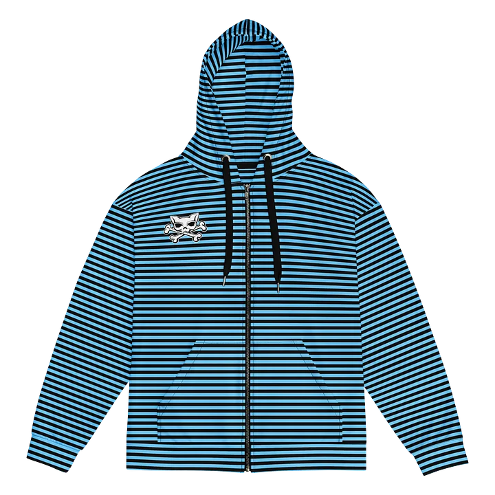 Blaque and Blue Stripped Hoodie product image (1)