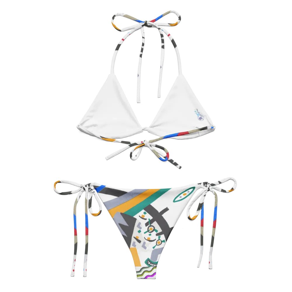 Abstract Lithographic Pattern Design String Bikini - V4 product image (5)