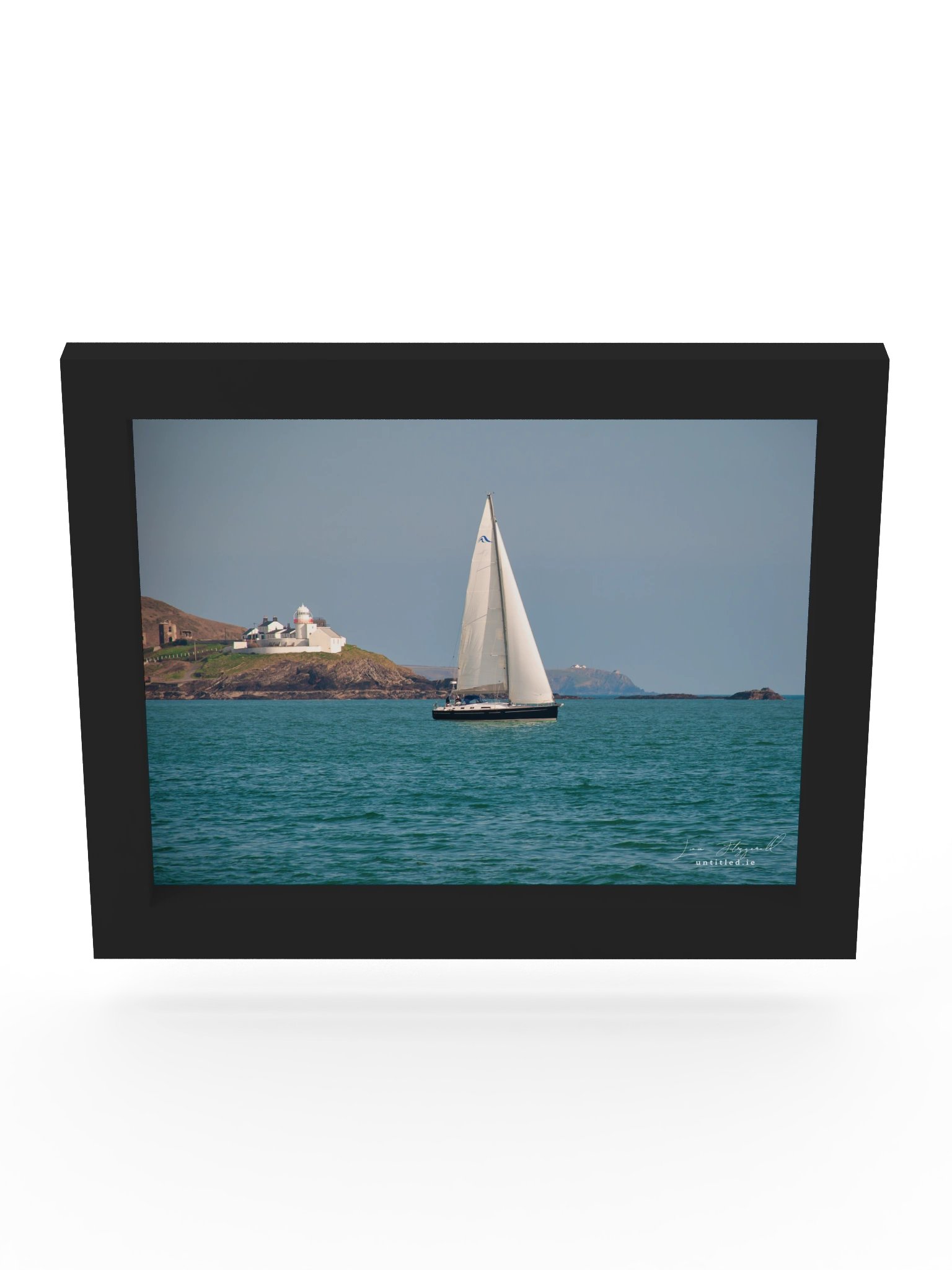 Roches Point Lighthouse Sailing Framed Photo Print product image (3)